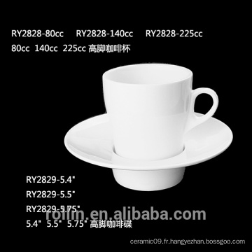 Top 220ml 330ML 2014 nouvelle tasse de café en céramique et soucoupe, tasses à thé et soucoupes à usage unique, tasses à thé bon marché et soucoupes pour enfants